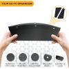 imageEcoNour 2 in 1 Car Seat Gap Organizer  Front Car Seat Crevice Storage Box  Car Seat Gap Filler Helps to Reduce Distracted Driving ampamp Holds Phones Glasses Keys Red  Adjustable Storage PocketsFull Black