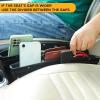 imageEcoNour 2 in 1 Car Seat Gap Organizer  Front Car Seat Crevice Storage Box  Car Seat Gap Filler Helps to Reduce Distracted Driving ampamp Holds Phones Glasses Keys Red  Adjustable Storage PocketsBlackRed Threaded