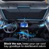 imageEcoNour Car Windshield Sunshade Umbrella  Foldable Car Umbrella Sun Shade Cover  Front Windshield Shade for Heat and UV Rays Protection  240T Polyester Umbrella Sunshade  Large 565quotx305quotXLarge