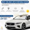 imageEcoNour Car Windshield Sunshade Umbrella  Foldable Car Umbrella Sun Shade Cover  Front Windshield Shade for Heat and UV Rays Protection  240T Polyester Umbrella Sunshade  Large 565quotx305quotMedium