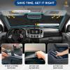 imageEcoNour Car Windshield Sunshade Umbrella  Foldable Car Umbrella Sun Shade Cover  Front Windshield Shade for Heat and UV Rays Protection  240T Polyester Umbrella Sunshade  Large 565quotx305quotMedium