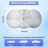 imageEcoNour Car Windshield Sunshade Umbrella  Foldable Car Umbrella Sun Shade Cover  Front Windshield Shade for Heat and UV Rays Protection  240T Polyester Umbrella Sunshade  Large 565quotx305quotSmall