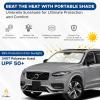imageEcoNour Car Windshield Sunshade Umbrella  Foldable Car Umbrella Sun Shade Cover  Front Windshield Shade for Heat and UV Rays Protection  240T Polyester Umbrella Sunshade  Large 565quotx305quotXXLarge