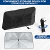 imageEcoNour Car Windshield Sunshade Umbrella  Foldable Car Umbrella Sun Shade Cover  Front Windshield Shade for Heat and UV Rays Protection  240T Polyester Umbrella Sunshade  Large 565quotx305quotXLarge