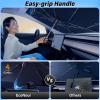 imageEcoNour Car Windshield Sunshade Umbrella  Foldable Car Umbrella Sun Shade Cover  Front Windshield Shade for Heat and UV Rays Protection  240T Polyester Umbrella Sunshade  Large 565quotx305quotSmall
