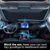 imageEcoNour Car Windshield Sunshade Umbrella  Foldable Car Umbrella Sun Shade Cover  Front Windshield Shade for Heat and UV Rays Protection  240T Polyester Umbrella Sunshade  Large 565quotx305quotMedium
