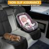 imageEcoNour Child Car Seat Protector  600D Waterproof ampamp NonSlip Cover with Thick Padding  Durable Seat Mat for Baby  Protects Seat Against Spills Stains  1Pack2Pack