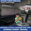 imageEcoNour Window Shades for Side Windows Pack of 2  Sun Shade for Car Heat and UV Protection  Adjustable Elastic Fabric Baby Car Shade  Rear Side Window Sunshade Large 38quotx21quotXLarge