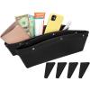 imageEcoNour 2 in 1 Car Seat Gap Organizer  Front Car Seat Crevice Storage Box  Car Seat Gap Filler Helps to Reduce Distracted Driving ampamp Holds Phones Glasses Keys Red  Adjustable Storage PocketsFull Black