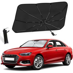 imageEcoNour Car Windshield Sunshade Umbrella  Foldable Car Umbrella Sun Shade Cover  Front Windshield Shade for Heat and UV Rays Protection  240T Polyester Umbrella Sunshade  Large 565quotx305quotMedium
