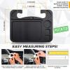 imageEcoNour 2 in 1 Car Steering Wheel Desk  Lap Desk for Convenient Working  Bamboo Trays for Eating  Interior Accessories for Truck Drivers  Lightweight Wooden Tray with Easy StorageCharcoal Black
