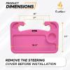 imageEcoNour 2 in 1 Car Steering Wheel Desk  Lap Desk for Convenient Working  Bamboo Trays for Eating  Interior Accessories for Truck Drivers  Lightweight Wooden Tray with Easy StoragePink
