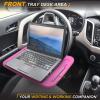 imageEcoNour 2 in 1 Car Steering Wheel Desk  Lap Desk for Convenient Working  Bamboo Trays for Eating  Interior Accessories for Truck Drivers  Lightweight Wooden Tray with Easy StoragePink