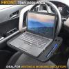 imageEcoNour 2 in 1 Car Steering Wheel Desk  Lap Desk for Convenient Working  Bamboo Trays for Eating  Interior Accessories for Truck Drivers  Lightweight Wooden Tray with Easy StorageBlack