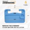 imageEcoNour 2 in 1 Car Steering Wheel Desk  Lap Desk for Convenient Working  Bamboo Trays for Eating  Interior Accessories for Truck Drivers  Lightweight Wooden Tray with Easy StorageBlue