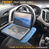 imageEcoNour 2 in 1 Car Steering Wheel Desk  Lap Desk for Convenient Working  Bamboo Trays for Eating  Interior Accessories for Truck Drivers  Lightweight Wooden Tray with Easy StorageBlue