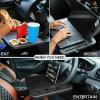 imageEcoNour 2 in 1 Car Steering Wheel Desk  Lap Desk for Convenient Working  Bamboo Trays for Eating  Interior Accessories for Truck Drivers  Lightweight Wooden Tray with Easy StorageCharcoal Black