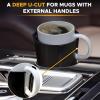 imageEcoNour 2in1CarCupHolderExpanderAdapter with Phone Holder Adjustable Base Compatible with Yeti 14243646oz Ramblers Hydro Flasks 3240oz Nalgene Other Large Bottles Mugs in 35quot40quotSmart Cup Holder