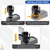 imageEcoNour 2in1CarCupHolderExpanderAdapter with Phone Holder Adjustable Base Compatible with Yeti 14243646oz Ramblers Hydro Flasks 3240oz Nalgene Other Large Bottles Mugs in 35quot40quotMulti Cup Holder