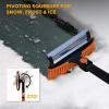 imageEcoNour 39quot 6 in 1 Snow Shovel for Car  270 Degree Rotating Snow Brush  Ice Scraper for Car Windshield  Scratch Free Extendable Snow Squeegee for SUV Truck Winter AccessoriesShovel Brush Combo  Orange