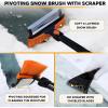 imageEcoNour 39quot 6 in 1 Snow Shovel for Car  270 Degree Rotating Snow Brush  Ice Scraper for Car Windshield  Scratch Free Extendable Snow Squeegee for SUV Truck Winter AccessoriesShovel Brush Combo  Orange
