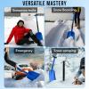 imageEcoNour 39quot 6 in 1 Snow Shovel for Car  270 Degree Rotating Snow Brush  Ice Scraper for Car Windshield  Scratch Free Extendable Snow Squeegee for SUV Truck Winter AccessoriesBlue