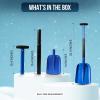 imageEcoNour 39quot 6 in 1 Snow Shovel for Car  270 Degree Rotating Snow Brush  Ice Scraper for Car Windshield  Scratch Free Extendable Snow Squeegee for SUV Truck Winter AccessoriesBlue