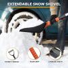 imageEcoNour 39quot 6 in 1 Snow Shovel for Car  270 Degree Rotating Snow Brush  Ice Scraper for Car Windshield  Scratch Free Extendable Snow Squeegee for SUV Truck Winter AccessoriesShovel Brush Combo  Orange