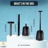 imageEcoNour 39quot 6 in 1 Snow Shovel for Car  270 Degree Rotating Snow Brush  Ice Scraper for Car Windshield  Scratch Free Extendable Snow Squeegee for SUV Truck Winter AccessoriesBlack
