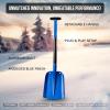 imageEcoNour 39quot 6 in 1 Snow Shovel for Car  270 Degree Rotating Snow Brush  Ice Scraper for Car Windshield  Scratch Free Extendable Snow Squeegee for SUV Truck Winter AccessoriesBlue