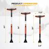 imageEcoNour 39quot 6 in 1 Snow Shovel for Car  270 Degree Rotating Snow Brush  Ice Scraper for Car Windshield  Scratch Free Extendable Snow Squeegee for SUV Truck Winter AccessoriesShovel Brush Combo  Orange