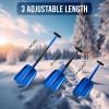 imageEcoNour 39quot 6 in 1 Snow Shovel for Car  270 Degree Rotating Snow Brush  Ice Scraper for Car Windshield  Scratch Free Extendable Snow Squeegee for SUV Truck Winter AccessoriesBlue