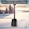imageEcoNour 39quot 6 in 1 Snow Shovel for Car  270 Degree Rotating Snow Brush  Ice Scraper for Car Windshield  Scratch Free Extendable Snow Squeegee for SUV Truck Winter AccessoriesBlack