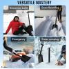 imageEcoNour 39quot 6 in 1 Snow Shovel for Car  270 Degree Rotating Snow Brush  Ice Scraper for Car Windshield  Scratch Free Extendable Snow Squeegee for SUV Truck Winter AccessoriesBlack