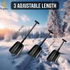 imageEcoNour 39quot 6 in 1 Snow Shovel for Car  270 Degree Rotating Snow Brush  Ice Scraper for Car Windshield  Scratch Free Extendable Snow Squeegee for SUV Truck Winter AccessoriesBlack