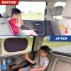 imageEcoNour Car Window Shades for Baby 4 Pack  Safeguard Seat from Sun ampamp Heat  Sun Shade Side Windows for Kids  Automotive Sun Protection from UV  Child Safety Accessories  Medium  20quotx12quot2 Transparent  2 Semi Transparent