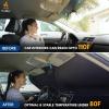 imageEcoNour Car Windshield Sun Shade with Mirror Cut  Sunshade for Car Windshield for SunHeatUV Rays 240T Polyester Windshield Shade Foldable for SUVs Sedans Coupe Hatchbacks  Medium 64quot x 32quotXLarge