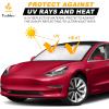 imageEcoNour Car Windshield Sun Shade with Mirror Cut  Sunshade for Car Windshield for SunHeatUV Rays 240T Polyester Windshield Shade Foldable for SUVs Sedans Coupe Hatchbacks  Medium 64quot x 32quotXXLarge
