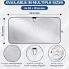 imageEcoNour Car Windshield Sun Shade with Mirror Cut  Sunshade for Car Windshield for SunHeatUV Rays 240T Polyester Windshield Shade Foldable for SUVs Sedans Coupe Hatchbacks  Medium 64quot x 32quotXLarge