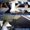 imageEcoNour Car Windshield Sun Shade with Mirror Cut  Sunshade for Car Windshield for SunHeatUV Rays 240T Polyester Windshield Shade Foldable for SUVs Sedans Coupe Hatchbacks  Medium 64quot x 32quotLarge