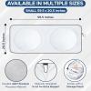 imageEcoNour Car Windshield Sun Shade with Mirror Cut  Sunshade for Car Windshield for SunHeatUV Rays 240T Polyester Windshield Shade Foldable for SUVs Sedans Coupe Hatchbacks  Medium 64quot x 32quotXSmall