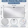 imageEcoNour Car Windshield Sun Shade with Mirror Cut  Sunshade for Car Windshield for SunHeatUV Rays 240T Polyester Windshield Shade Foldable for SUVs Sedans Coupe Hatchbacks  Medium 64quot x 32quotMedium
