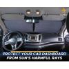 imageEcoNour Car Windshield Sun Shade with Mirror Cut  Sunshade for Car Windshield for SunHeatUV Rays 240T Polyester Windshield Shade Foldable for SUVs Sedans Coupe Hatchbacks  Medium 64quot x 32quotLarge