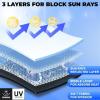 imageEcoNour Car Windshield Sun Shade with Mirror Cut  Sunshade for Car Windshield for SunHeatUV Rays 240T Polyester Windshield Shade Foldable for SUVs Sedans Coupe Hatchbacks  Medium 64quot x 32quotMedium