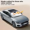 imageEcoNour Car Windshield Sun Shade with Mirror Cut  Sunshade for Car Windshield for SunHeatUV Rays 240T Polyester Windshield Shade Foldable for SUVs Sedans Coupe Hatchbacks  Medium 64quot x 32quotMedium