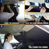 imageEcoNour Car Windshield Sun Shade with Mirror Cut  Sunshade for Car Windshield for SunHeatUV Rays 240T Polyester Windshield Shade Foldable for SUVs Sedans Coupe Hatchbacks  Medium 64quot x 32quotSmall