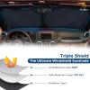 imageEcoNour Car Windshield Sun Shade with Mirror Cut  Sunshade for Car Windshield for SunHeatUV Rays 240T Polyester Windshield Shade Foldable for SUVs Sedans Coupe Hatchbacks  Medium 64quot x 32quotXSmall