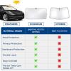 imageEcoNour Car Windshield Sun Shade with Mirror Cut  Sunshade for Car Windshield for SunHeatUV Rays 240T Polyester Windshield Shade Foldable for SUVs Sedans Coupe Hatchbacks  Medium 64quot x 32quotXXLarge