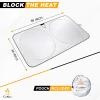 imageEcoNour Car Windshield Sun Shade with Mirror Cut  Sunshade for Car Windshield for SunHeatUV Rays 240T Polyester Windshield Shade Foldable for SUVs Sedans Coupe Hatchbacks  Medium 64quot x 32quotXXLarge