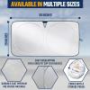 imageEcoNour Car Windshield Sun Shade with Mirror Cut  Sunshade for Car Windshield for SunHeatUV Rays 240T Polyester Windshield Shade Foldable for SUVs Sedans Coupe Hatchbacks  Medium 64quot x 32quotSmall